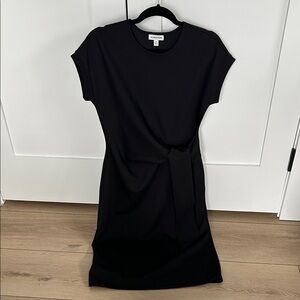 Nordstrom Tie Waist Midi Dress Size Small Black NWOT